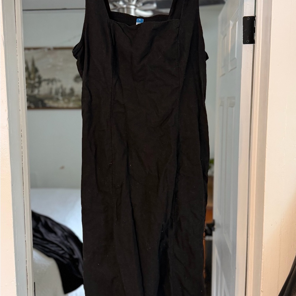Black Square Neck Dress